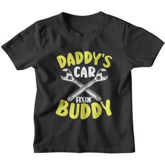 Daddys Car Fixing Buddy Mechanic Car Guy Dad Fathers Day Cool Gift Youth T-shirt - Monsterry UK