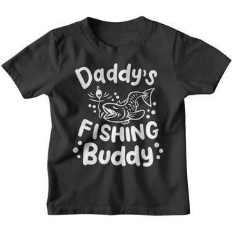 Daddys Fishing Buddy Awesome Fathers Day Kids Girl Youth T-shirt - Thegiftio UK
