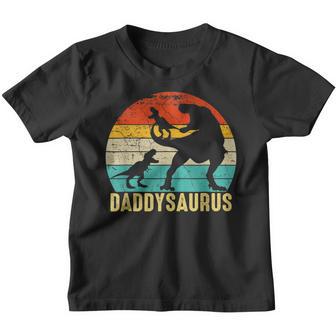 Daddysaurus Rex Daddy Dinosaur 2 Kids Fathers DayChristmas Youth T-shirt - Thegiftio UK