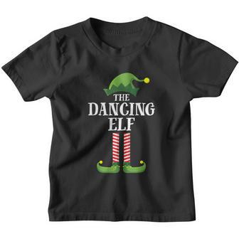 Dancing Elf Matching Family Group Christmas Party Pajama Youth T-shirt - Monsterry