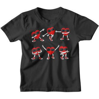 Dancing Hearts Dance Challenge Valentines Day Boys Girl Kids Youth T-shirt | Mazezy