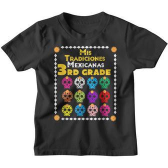 Day Of The Dead Sugar Skull For Kids 3Rd Grade School Youth T-shirt - Thegiftio UK