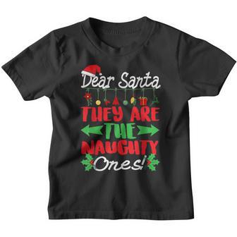 Dear Santa They Are The Naughty Ones Christmas Pajama Gifts V3 Youth T-shirt - Thegiftio UK