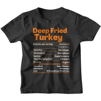 Deep Fried Turkey Thanksgiving Nutrition Facts Youth T-shirt - Thegiftio UK