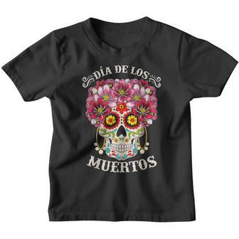 Dia De Los Muertos Day Of The Dead Skull Costume Halloween V2 Youth T-shirt - Thegiftio UK