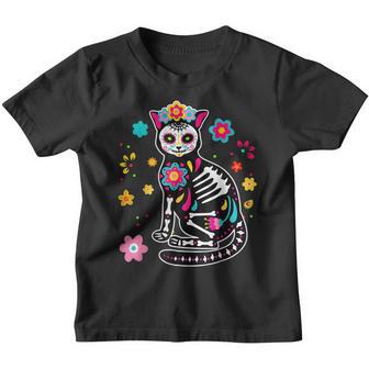 Dia De Los Muertos Mexican Black Ca Skull Day Of Dead Youth T-shirt - Thegiftio UK