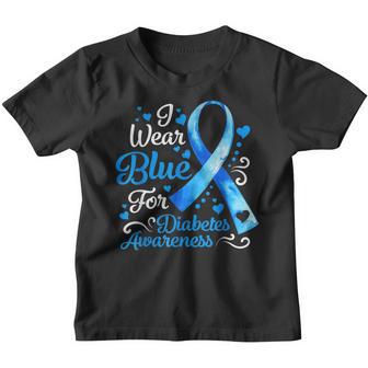 Diabetes Awareness Women Kids In November We Wear Blue Youth T-shirt - Thegiftio UK