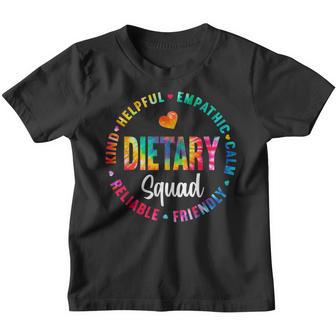 Dietary Squad Tie Dye Healthcare Worker Dietitian Squad Youth T-shirt - Thegiftio UK
