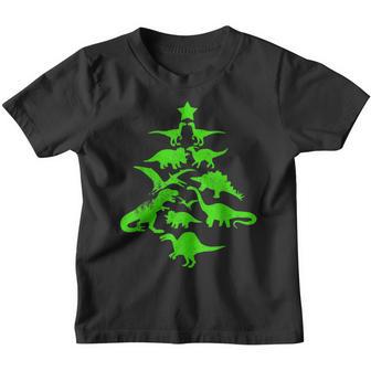 Dinosaur Christmas Pajamas Family T Rex Xmas Tree Boy Kids V2 Youth T-shirt - Thegiftio UK