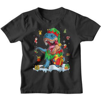 Dinosaur Christmas Santa Claus T Rex Boys Men Merry Xmas Youth T-shirt - Thegiftio UK
