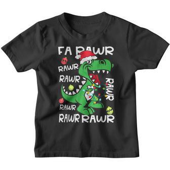 Dinosaur Fa Ra Ra Ra Rawr T-Rex Funny Christmas Xmas Pajama Youth T-shirt - Thegiftio UK