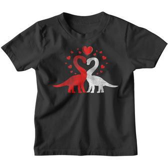 Dinosaur Love Heart Cute Valentines Day Boys Kids Toddlers Youth T-shirt - Thegiftio UK