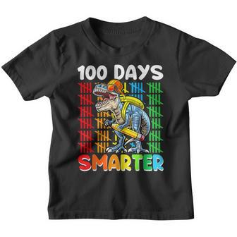 Dinosaur T - Rex 100 Days Smarter 100Th Day Boys Kids Youth T-shirt - Thegiftio UK