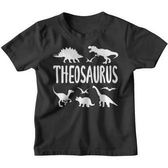 Dinosaur T Rex Theo Theosaurus Boys Dino Name Youth T-shirt - Thegiftio UK