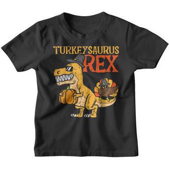 Dinosaur Thanksgiving Boys Turkey Saurus T Rex Kids Boys Youth T-shirt - Thegiftio UK