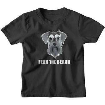 Dog Meme Fear The Beard Mini Schnauzer Dog Youth T-shirt - Thegiftio UK