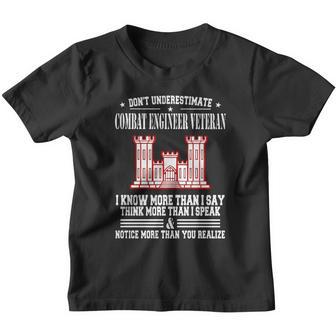 Dont Underestimate Combat Engineer Veteran T-Shirt Youth T-shirt - Thegiftio UK