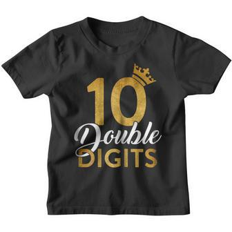 Double Digits 10Th Birthday 10 Years Old Kids Youth T-shirt | Mazezy