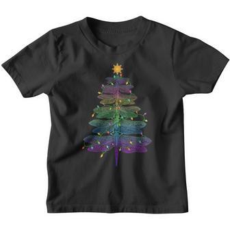 Dragonfly Christmas Tree Light Family Matching Pajamas Xmas V2 Youth T-shirt - Thegiftio UK