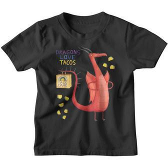 Dragons Love Tacos Gift For Kids Youth T-shirt | Mazezy