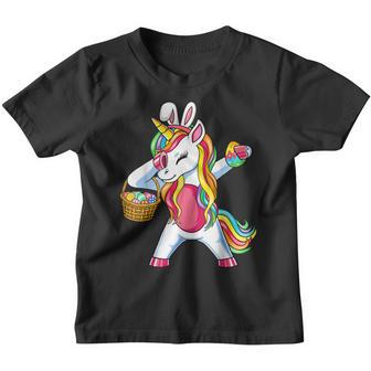 Easter Unicorn With Eggs Happy Easter Boys Girls Kids Youth T-shirt - Thegiftio UK