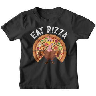 Eat Pizza Vegan Turkey Kid Adult Funny Thanksgiving Men V3 Youth T-shirt - Thegiftio UK