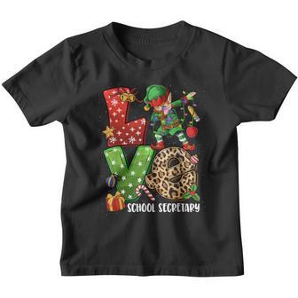 Elf Family Christmas - Love School Secretary Elf Xmas Youth T-shirt - Thegiftio UK