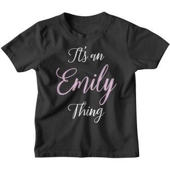 Emily Name Personalized Women Girl Pink Black Cute Gift Her Youth T-shirt - Thegiftio UK
