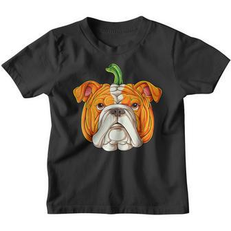 English Bulldog Pumpkin Halloween Funny Thanksgiving Gifts Youth T-shirt - Thegiftio UK