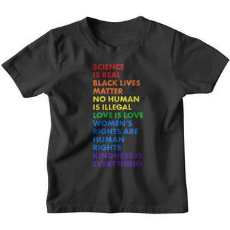 Equality Science Is Real Rainbow Youth T-shirt - Monsterry UK