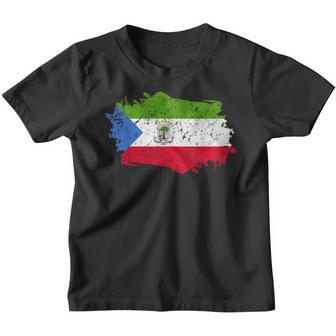 Equatorial Guinea Flag Grunge Country Flag Equatorial Guinea Youth T-shirt - Thegiftio UK