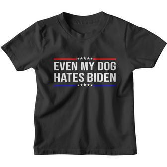 Even My Dog Hates Biden Funny Anti Biden Fjb Youth T-shirt - Thegiftio UK