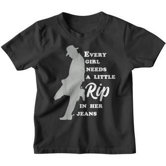 Every Girl Needs A Little Rip In Her Jeans V16 Youth T-shirt - Thegiftio UK