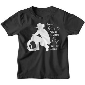 Every Girl Needs A Little Rip In Her Jeans V61 Youth T-shirt - Thegiftio UK