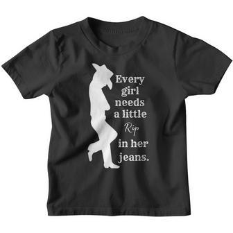 Every Girl Needs A Little Rip In Her Jeans V66 Youth T-shirt - Thegiftio UK