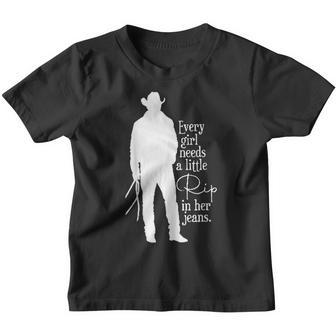 Every Girl Needs A Little Rip In Her Jeans V67 Youth T-shirt - Thegiftio UK
