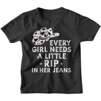 Every Girl Needs A Little Rip In Her Jeans V7 Youth T-shirt - Thegiftio UK
