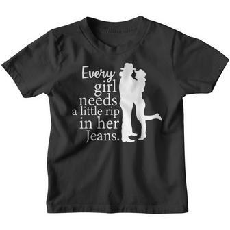 Every Girl Needs A Little Rip In Her Jeans V81 Youth T-shirt - Thegiftio UK
