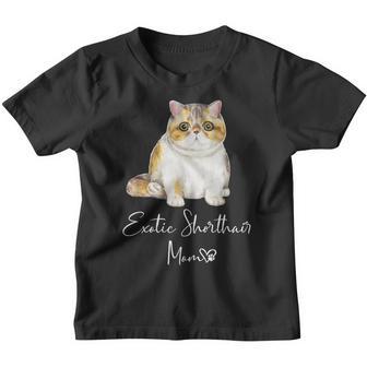 Exotic Short Hair Mom Cute Cat Mother Kitty Girl Gift Exotic Shorthair Cat Mom Youth T-shirt - Thegiftio UK
