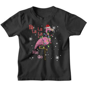 Fa La La La Mingo Flamingo Lover Matching Funny Christmas V2 Youth T-shirt - Thegiftio UK