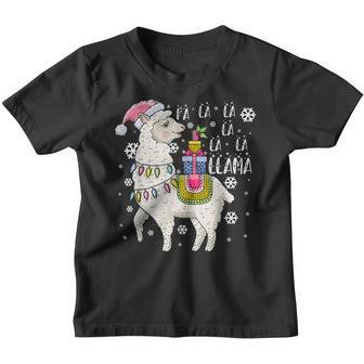 Fa La La Llama Funny Santa Llama Christmas For Family V5 Youth T-shirt - Thegiftio UK