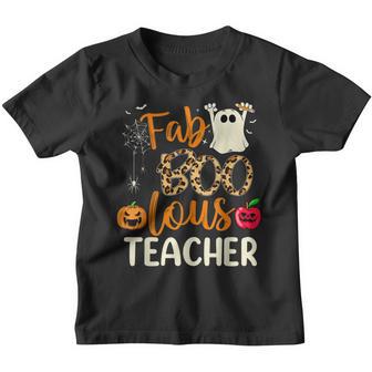 Fab Boo Lous Teacher Leopard Spooky Halloween Costume Youth T-shirt - Thegiftio UK