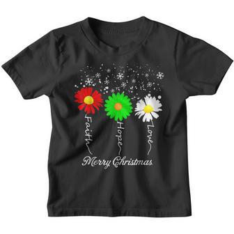 Faith Hope Love Flower Merry Christmas Costume Men Women Kid Youth T-shirt - Thegiftio UK
