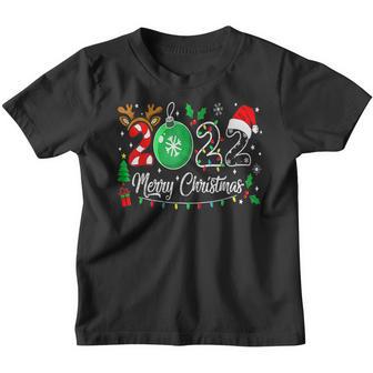 Family Christmas 2022 Merry Xmas Ball Light Garden Reindeer V2 Youth T-shirt - Thegiftio UK