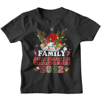 Family Christmas 2022 Santa Hat Reindeer Pajamas Xmas V3 Youth T-shirt - Thegiftio UK