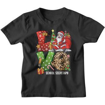 Family Christmas - Love School Secretary Gingerbread Youth T-shirt - Thegiftio UK