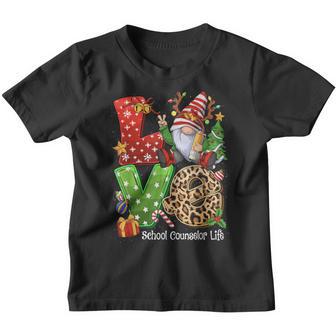Family Christmas Women Men - Love School Counselor Gnome Youth T-shirt - Thegiftio UK