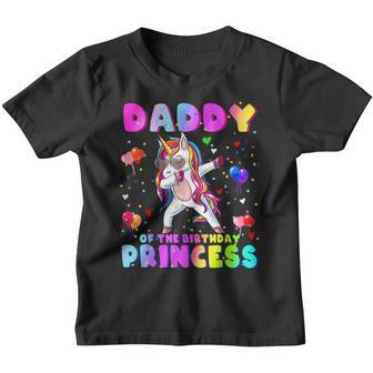Family Matching Birthday Princess Girl Dabbing Unicorn Dad Youth T-shirt - Thegiftio UK