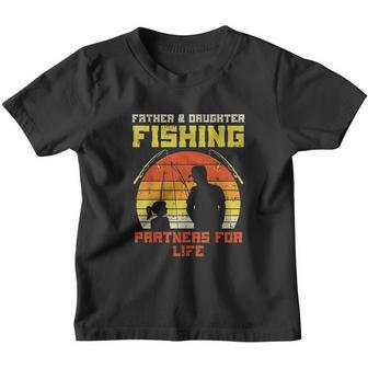 Father Daughter Fishing Partner For Life Retro Matching Gift Youth T-shirt - Thegiftio UK