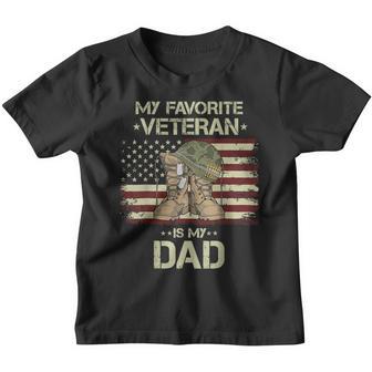Father Veterans Day My Favorite Veteran Is My Dad For Kids Youth T-shirt - Thegiftio UK